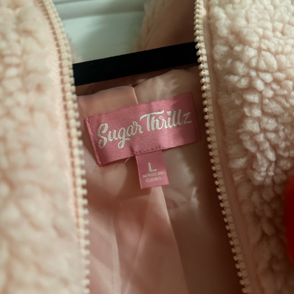Sugar Thrillz Pink Jacket with Red Heart Accents - Picture 3 of 5